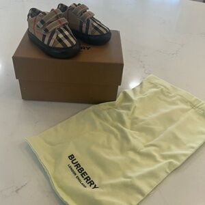 Burberry Kids Sneakers - Black and Beige Check